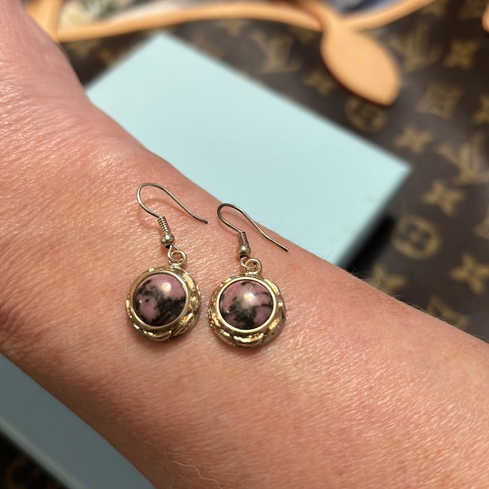 Beautiful Rhodonite Earrings - Picture 5 of 5
